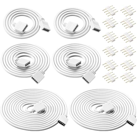 6pcs LED Lights Extension Cable Kit