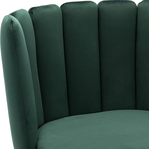 Vista 19 de Juego de 2 sillas de comedor modernas de terciopelo, elegantes sillas auxiliares tapizadas para cocina y comedor, cómoda silla de maquillaje