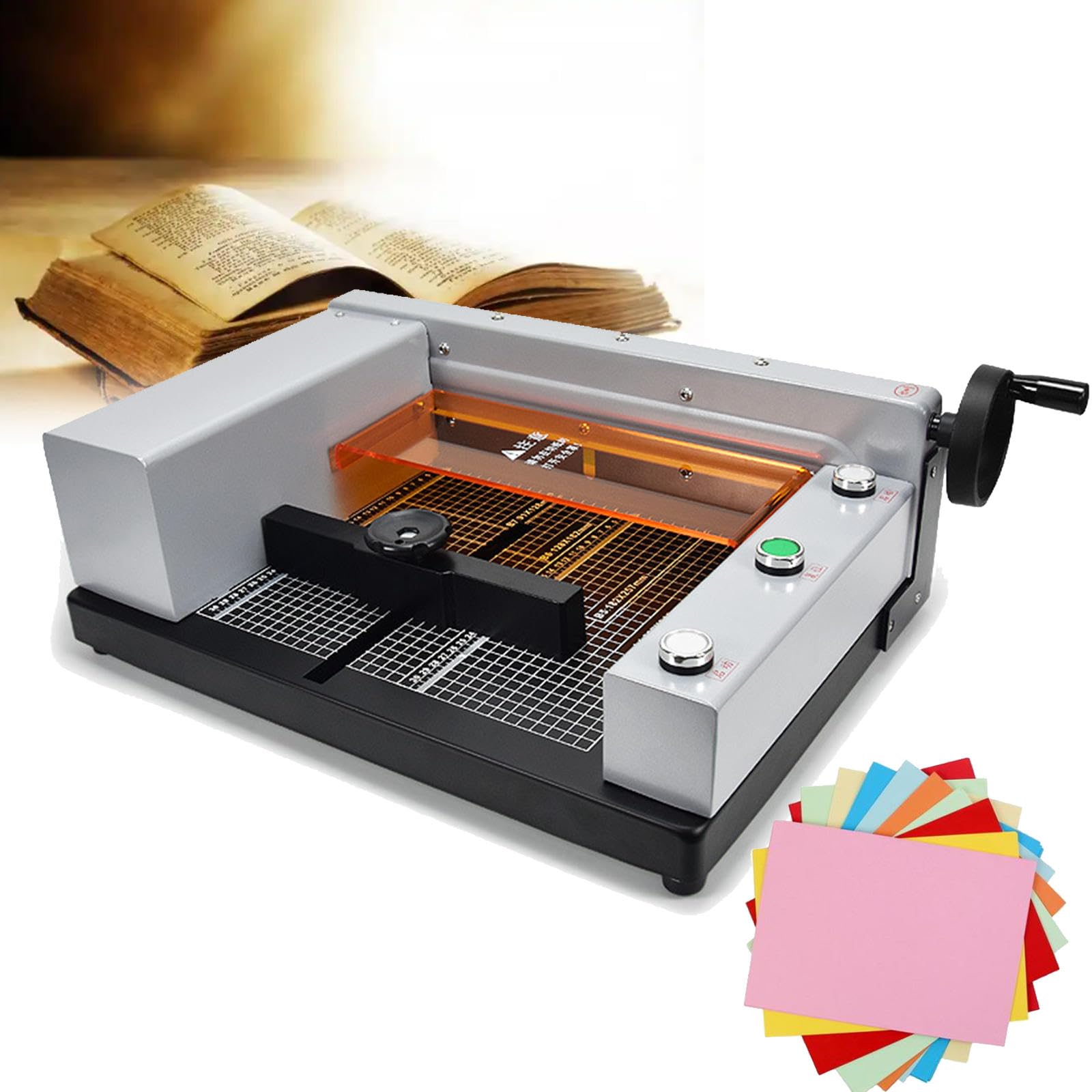 Taglierina elettrica per carta, larghezza di taglio 330 mm, spessore 40 mm, tagliacarte resistente, per uso scolastico e ufficio