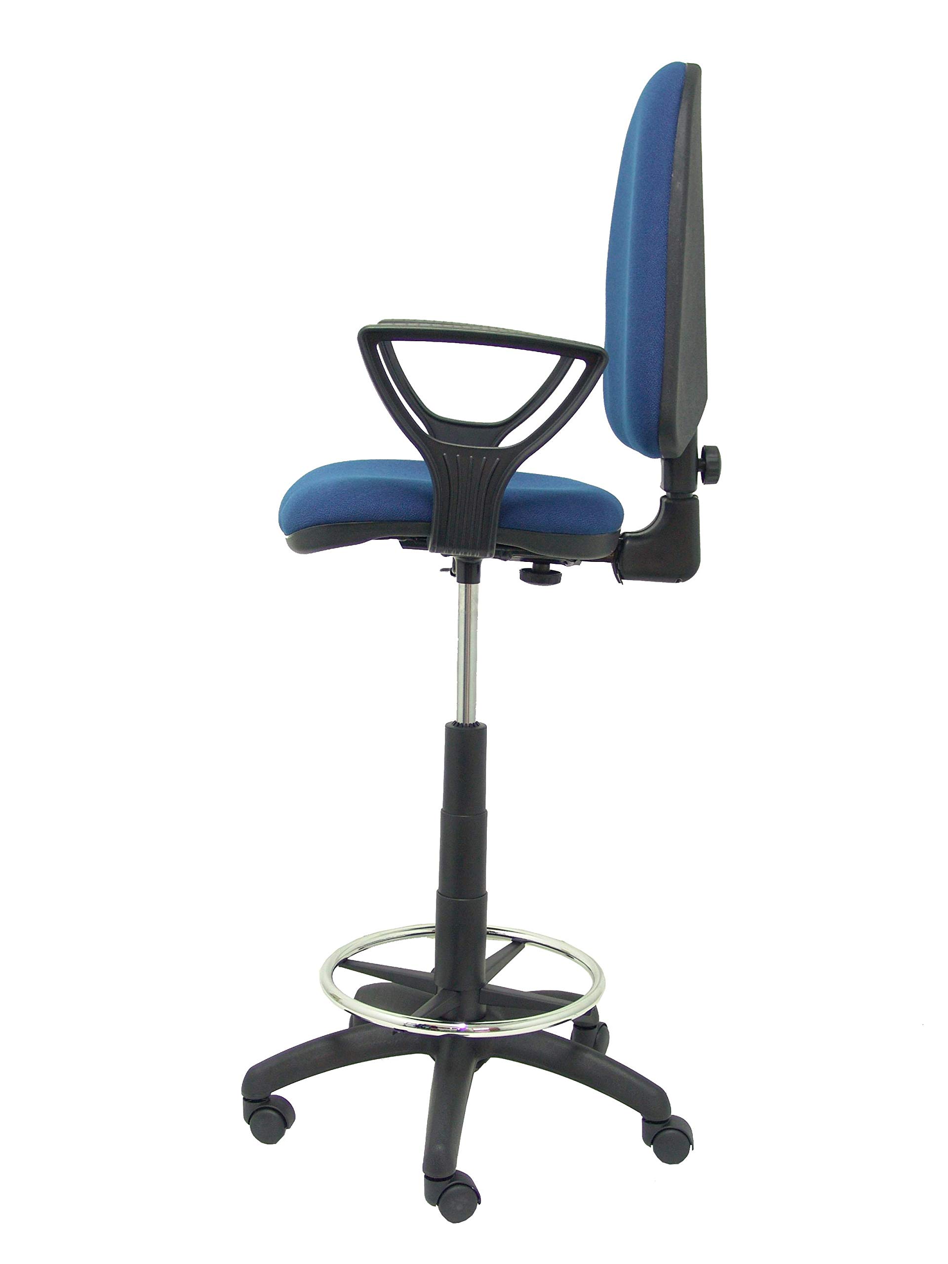 Piqueras y Crespo T04CP - Sgabello ergonomico, altezza regolabile e anello poggiapiedi Blu navy