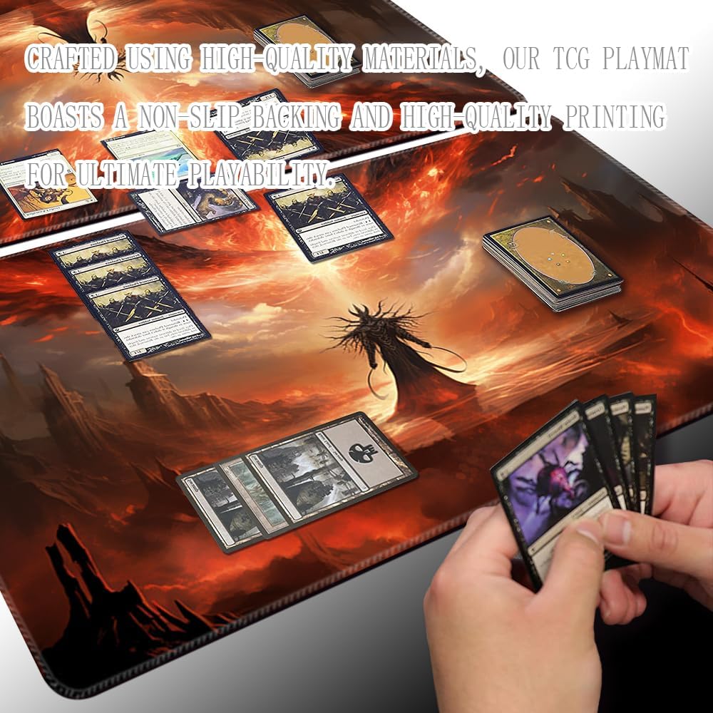 MTG Playmat - Non-Slip Backing Printing, Ideal for Card Game Enthusiasts TCG Playmat (Disaster befalls1-No Deck)