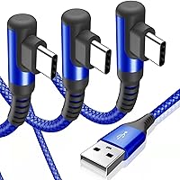 Vista 9 de sweguard Cable de carga USB tipo C en ángulo recto [2 unidades, 1.5 pies] 3.1A cable trenzado de nailon para iPhone 17, 16, 15 Pro Max Plus, iPhone