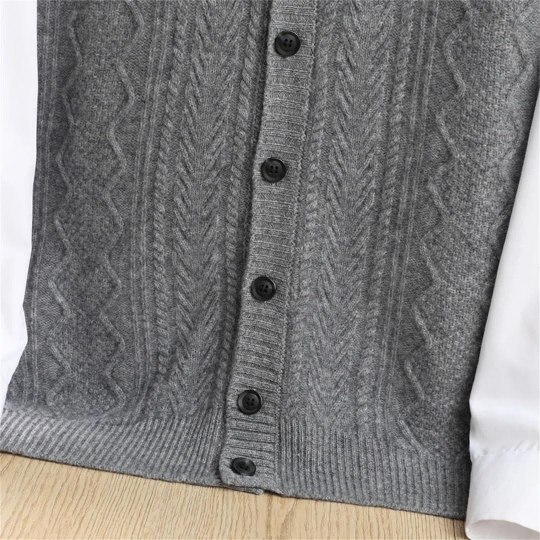 Men's Wool V-Neck Sweater Vest Sleeveless Knit Cashmere Blend Fall/Winter Vintage Style