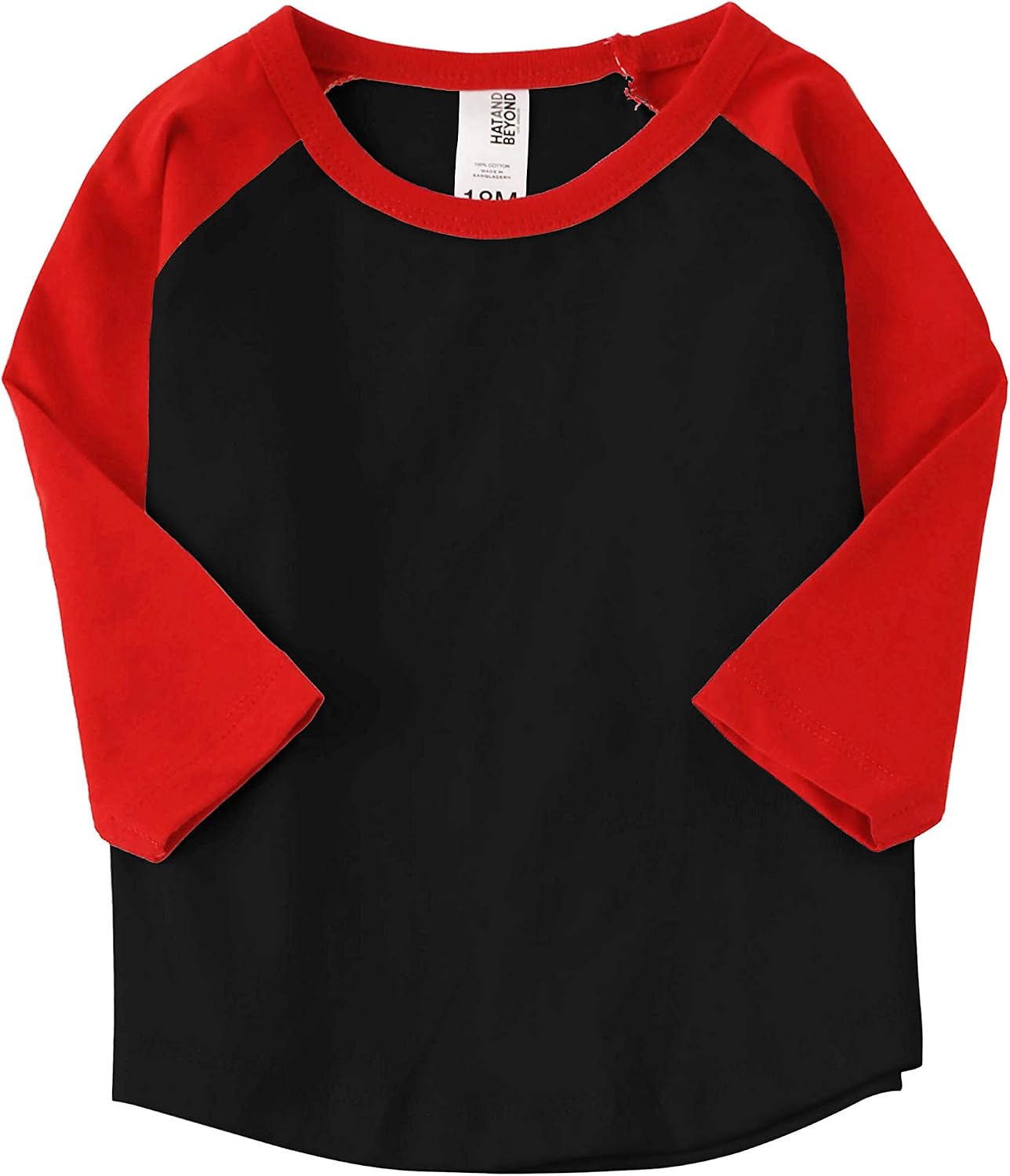 Hat and Beyond Kids Raglan Jersey Child Toddler Youth Uniforms 3/4 Sleeves T Shirts