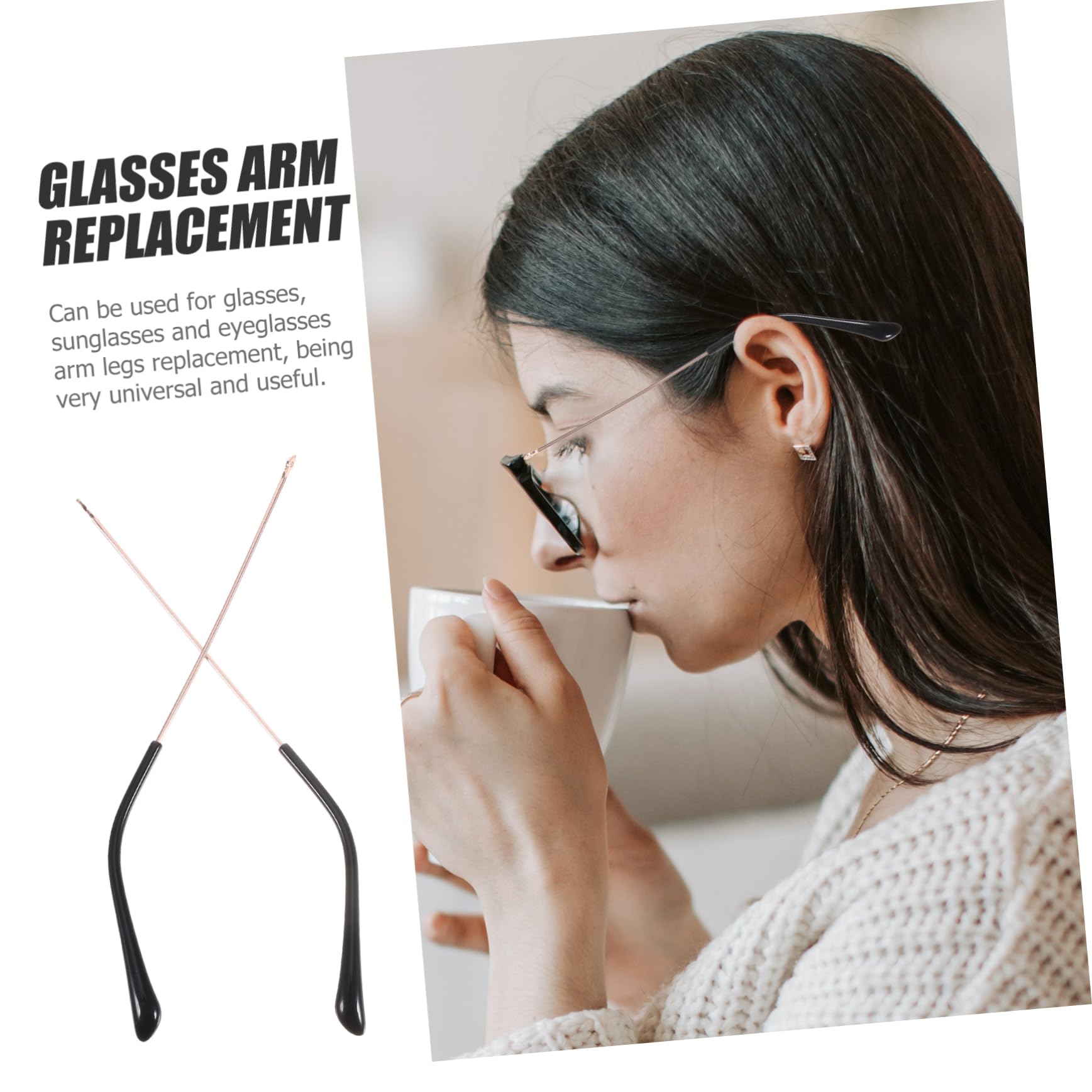 1 Pair Glasses Legs Arm Eyeglass Replacement Temple Repair Accessories Metal BUTIFULSIC