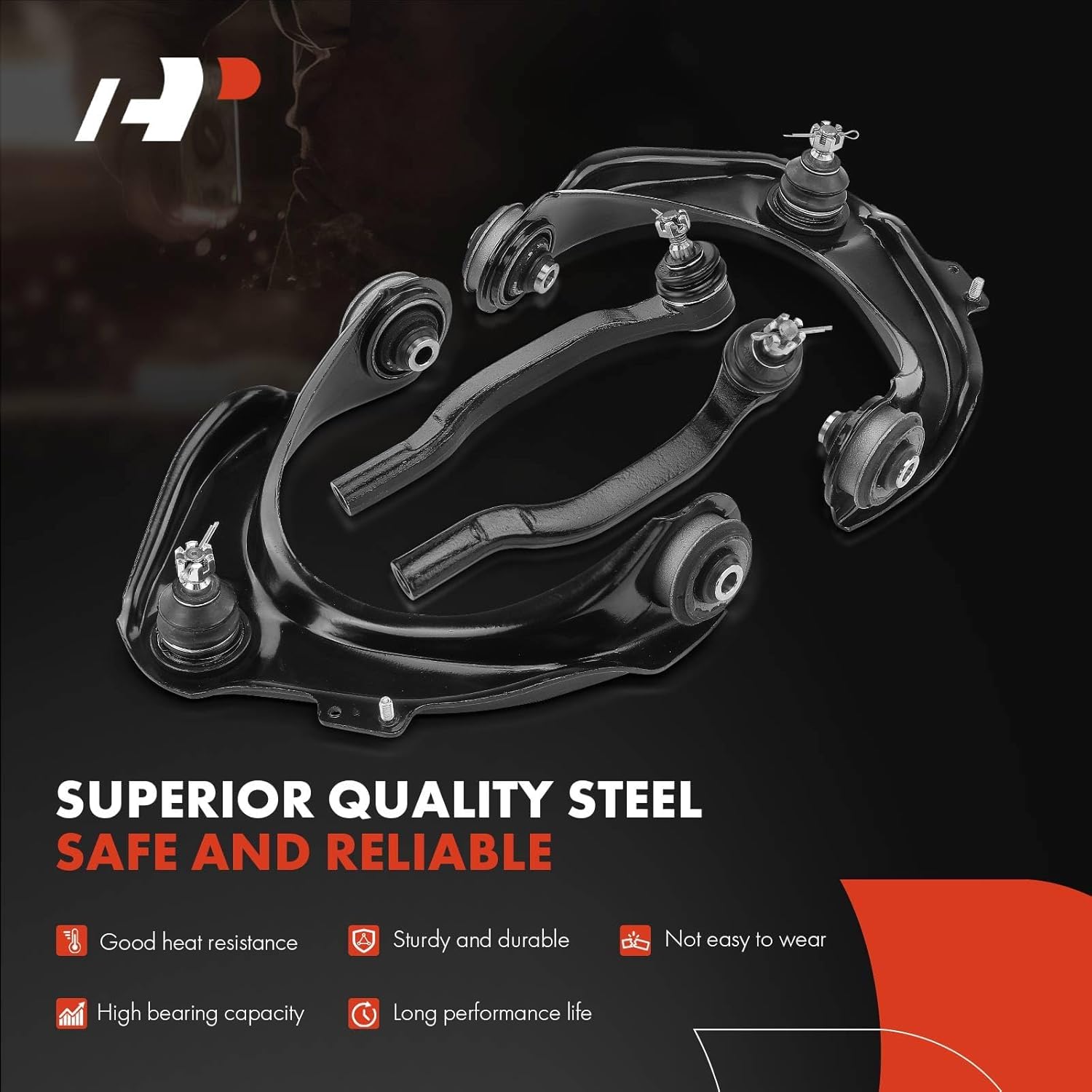 A-Premium 10Pcs Front Suspension Kit, Upper & Lower Control Arm, Lower Ball Joint, Inner & Outer Tie Rod End, Compatible with Honda Accord 1998-2002, 23L & 30L Only