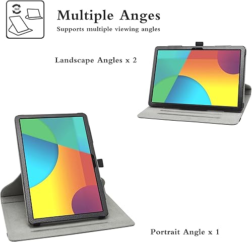 Miniatura 10 de MAMA MOUTH Funda giratoria para CHUWI Hi10 Xpro, OX 10 Tab Ox-P010, soporte giratorio de 360 grados con cubierta de patrón lindo para tabletas CHUWI