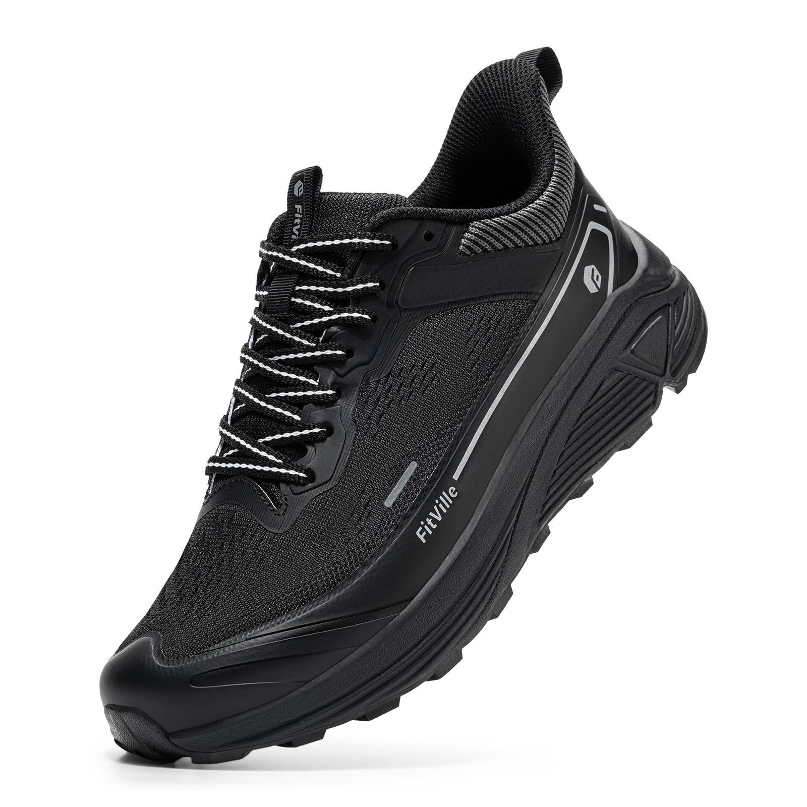 FitVille Extra Weite Sneaker Herren Sportschuhe Atmungsaktiv Turnschuhe Breit Laufschuhe Leicht Outdoor Joggingschuhe Bequeme Traillaufschuhe Gedämpft Gym Fitness Walkingschuhe