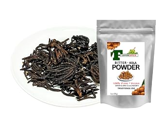 Free Flavor Spice 1oz African Bitter Kola Nut Powder | With Uda 2oz, Negro Pepper, Grains of Selim, Hwentia Spice, Selim Pepper Pods, Diarr Xylopia Aethiopica Herb
