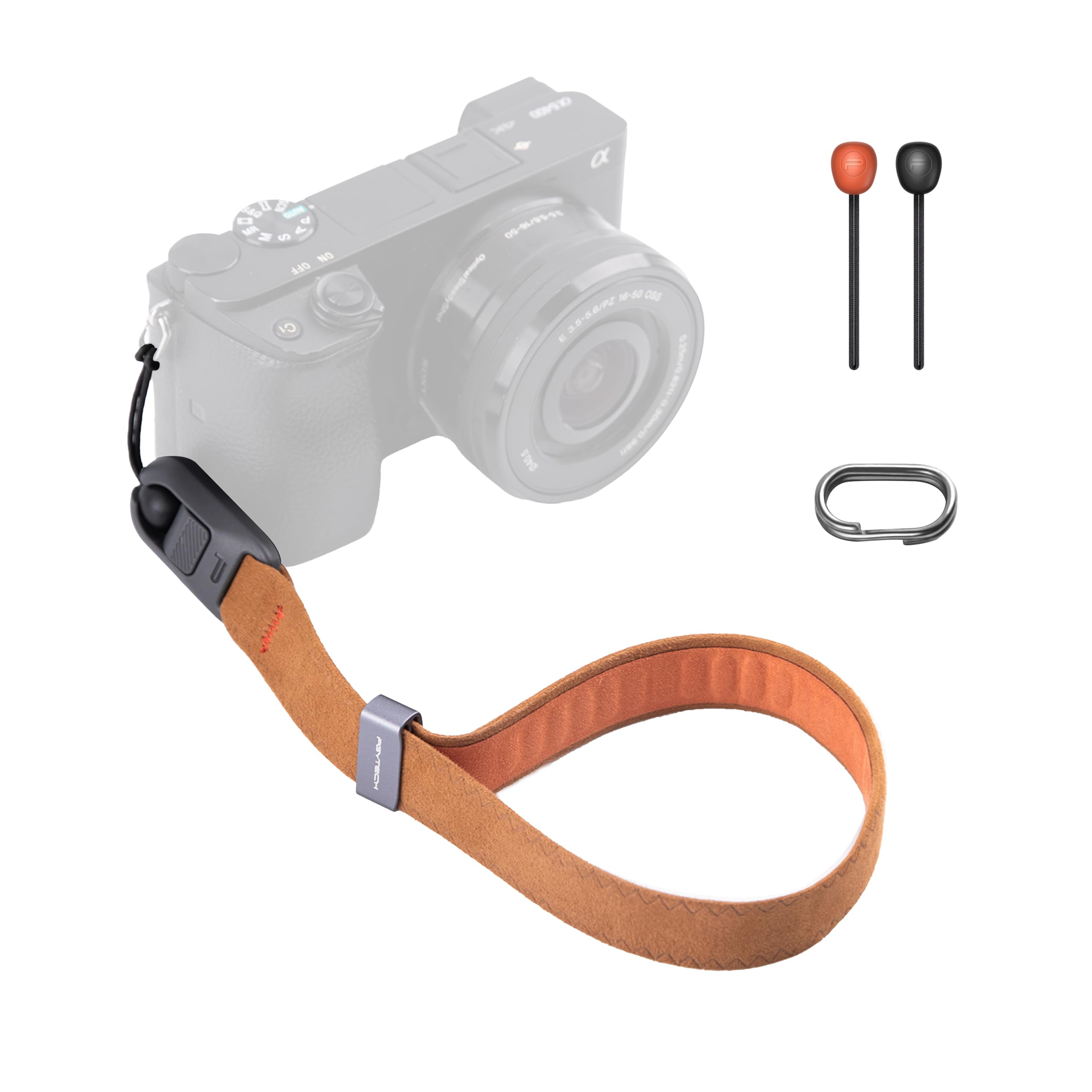 PGYTECH Camera Wrist Strap Air, Adjustable Quick Release Camera Hand Strap Compatible for DSLR or Mirrorless Camera Earth Brown