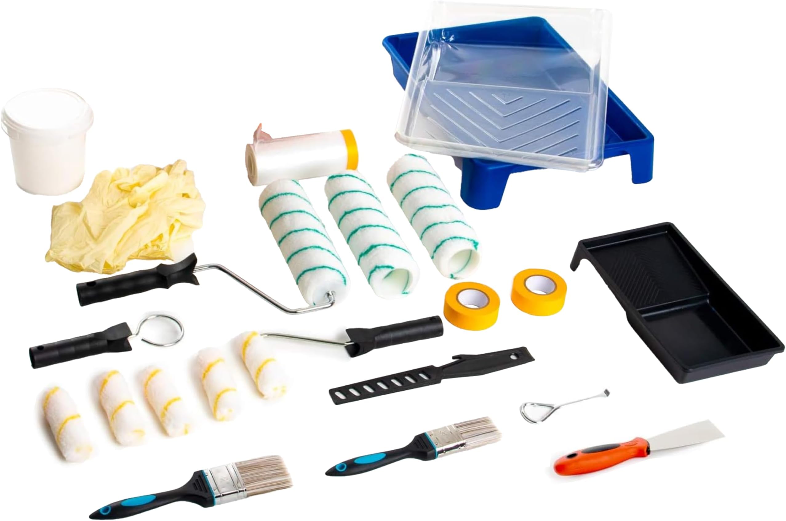 All in One Paint Roller Set - Paint Rollers for Walls and Ceilings, Paint Pads, Paint Tray, Mini Rollers for Painting, Paint Sleeves, Paint Supplies Roller Sets for Painting Decorating Walls and Home'