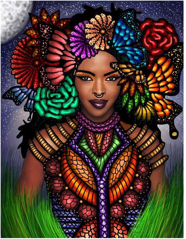 African Girl DIY 5D Full Drill Diamond Painting Embroidery Cross Stitch Kit Rhinestone Mosaic Home Decor Craft