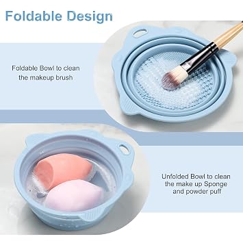 Etercycle Foldable Silicone Makeup Brush Cleaner Bowl