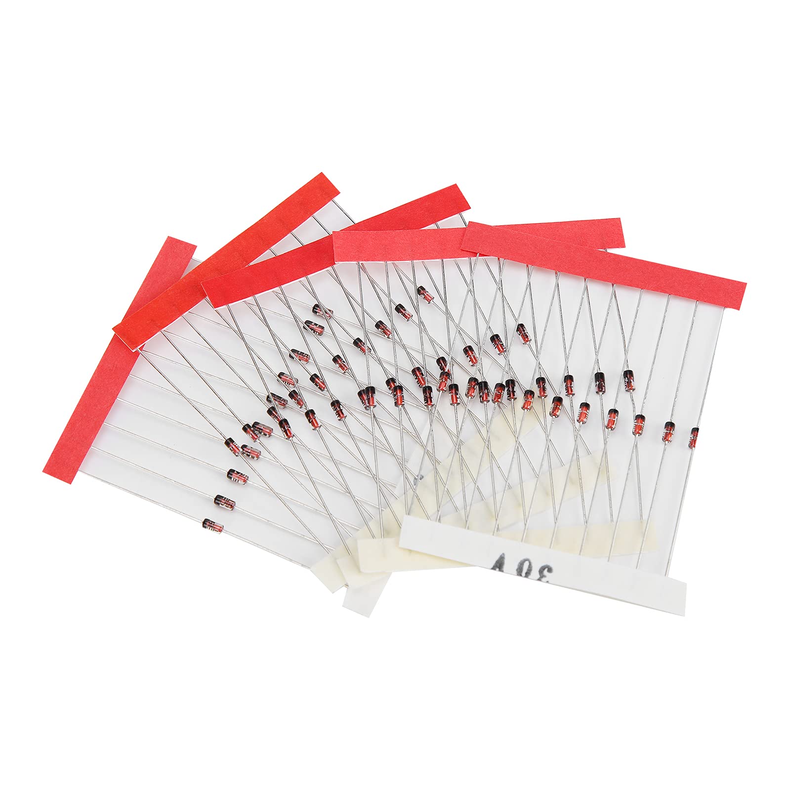Folany Diode Kit, -65-200℃ 300Pcs Zener Diode Assortment for Shunt Regulators for Voltage References