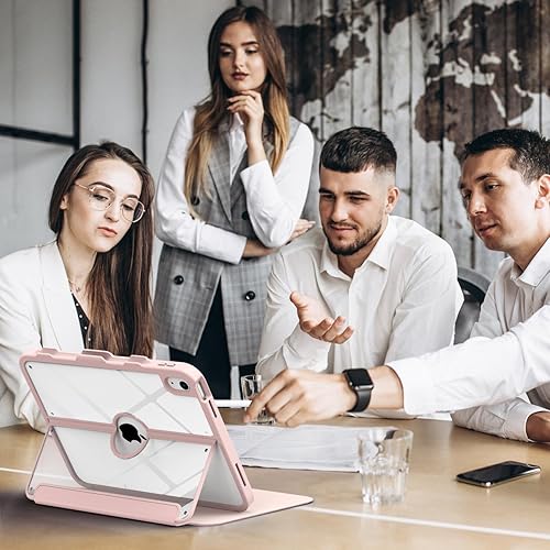 Miniatura 8 de MoKo Funda para iPad de 10 generación con soporte para lápices, funda para iPad de 10 generación 2022 de 10.9 pulgadas, protector de pantalla