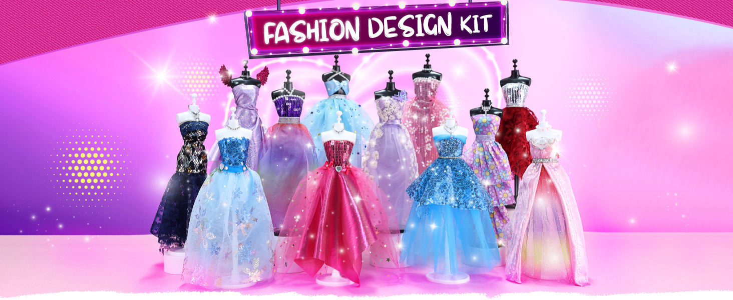 Amazon.com: ONE TO FOUR 800+Pcs - Fashion Designer Kit for Girls with 6  Mannequins