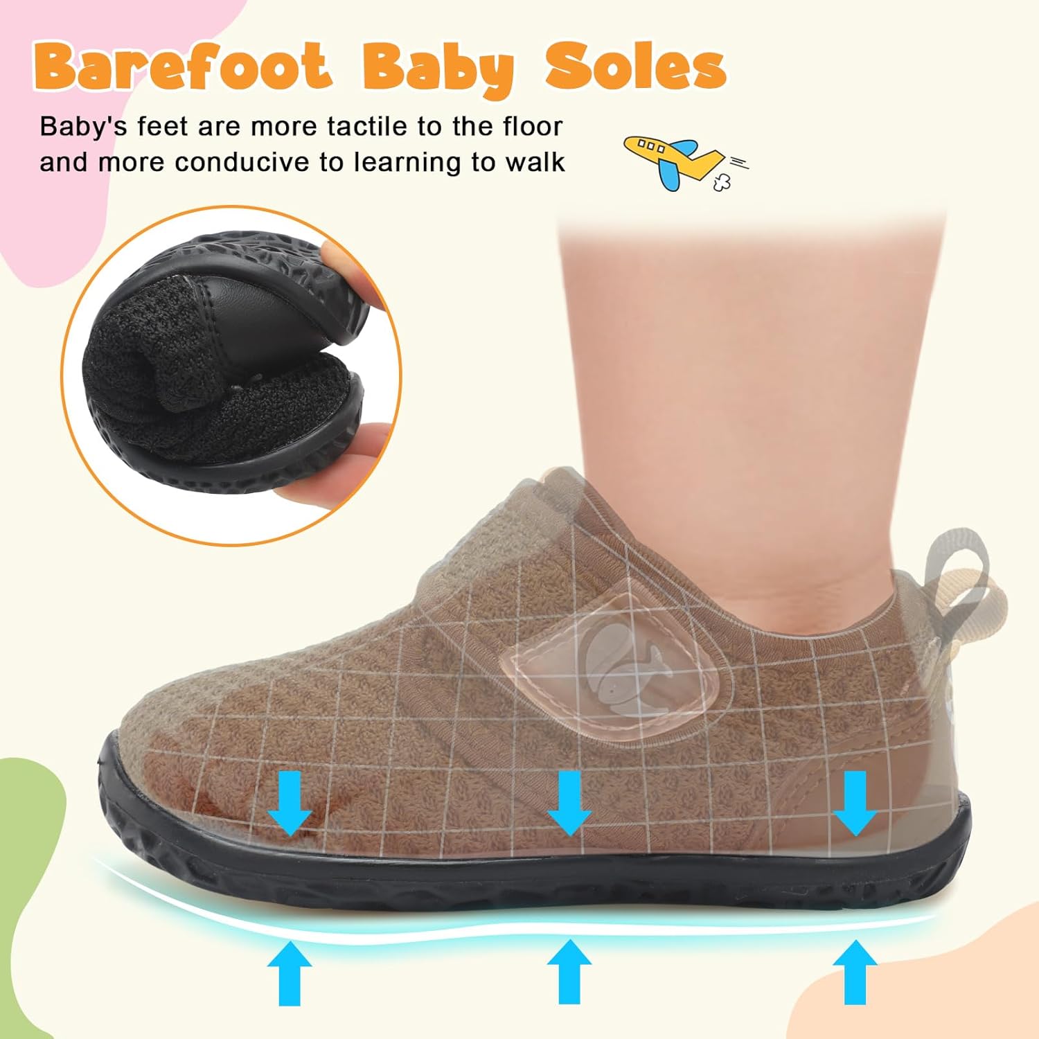 FEETCITY Baby Walking Shoes Barefoot Baby Shoes Infant Sneakers Newborn Crib Shoe Lightweight Flexible Slip On Shoe - Image 6