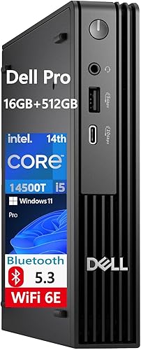 LEVEN OEM Pro Micro (Next-Gen OptiPlex 7000 MFF) i5-14500T, RAM DDR5 de 16 GB, SSD de 512 GB, WiFi 6E + BT, RJ-45, HDMI, DisplayPort, KB y mouse con