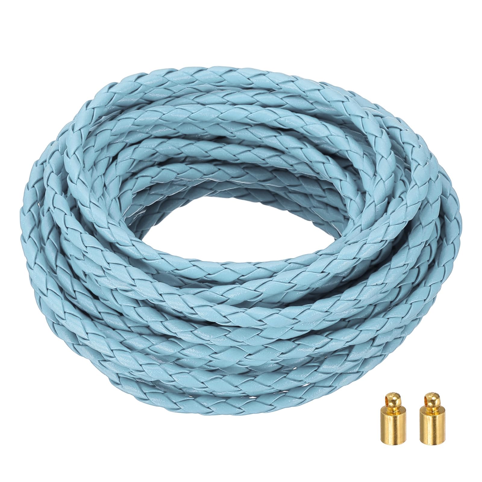 Cordon en cuir tressé de 4mm pour fabriquer des bracelets et colliers DIY