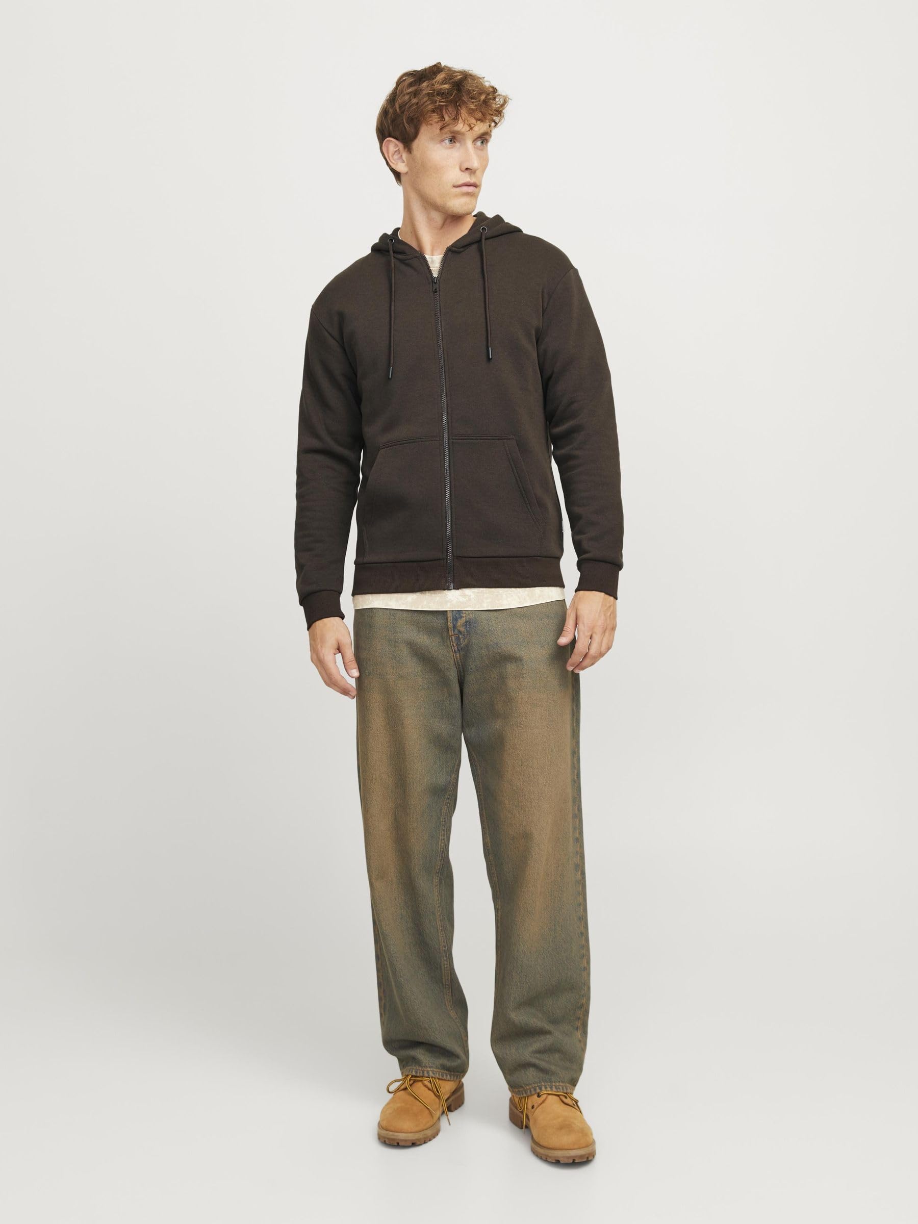 JACK & JONES Zip Hoodie Plain Zip Hoodie