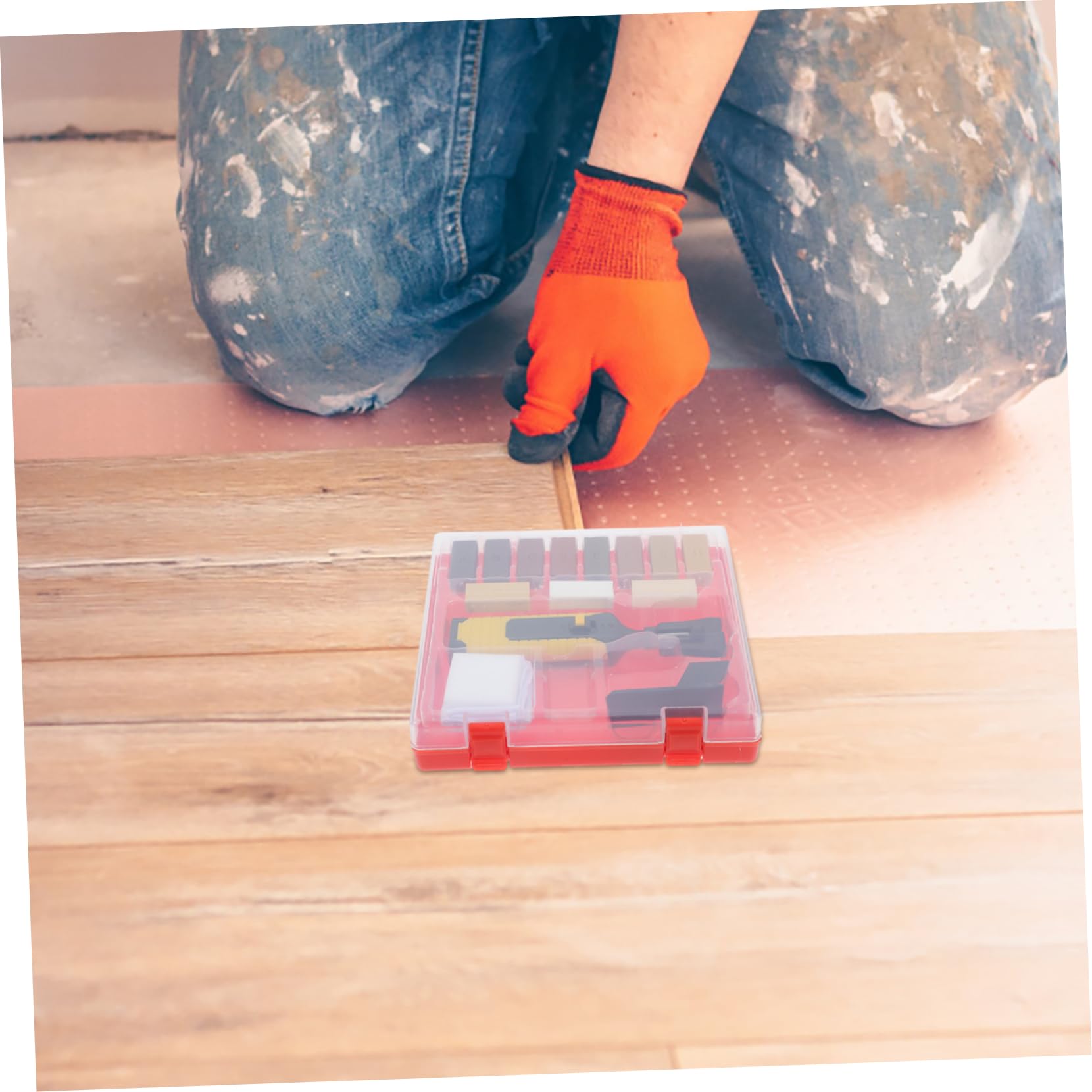 Housoutil Kit De Réparation De Plancher En Bois 12 En 1 Pour Parquet Stratifié Réparation De Planchers Grinçants Élimination Des Rayures Mastic À Bois