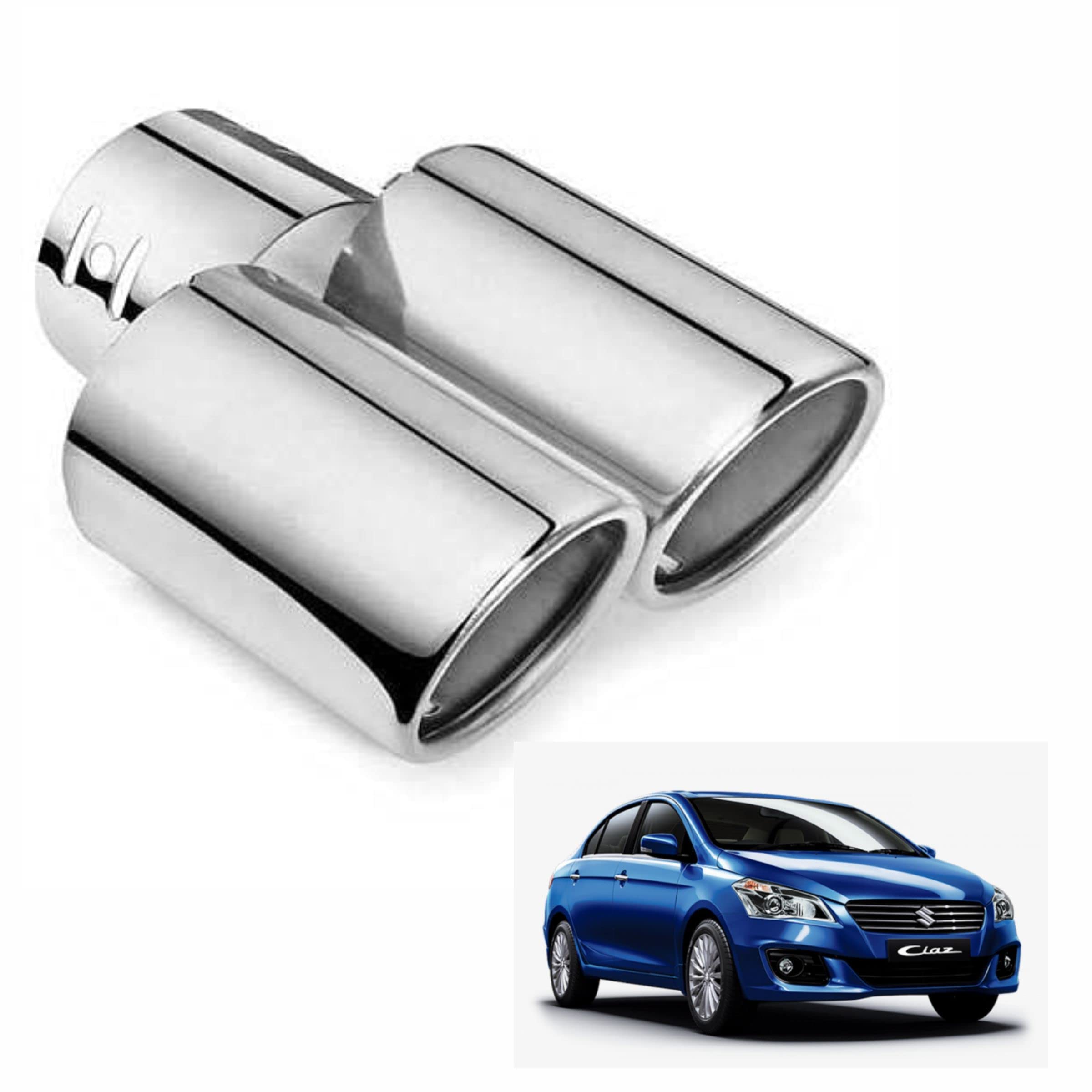 Asryd Dual Silencer Exhaust Tip Pipe Rustproof Stainless Steel Muffler Tail End Outlet 1Pcs For Maruti Suzuki Ciaz-image-31