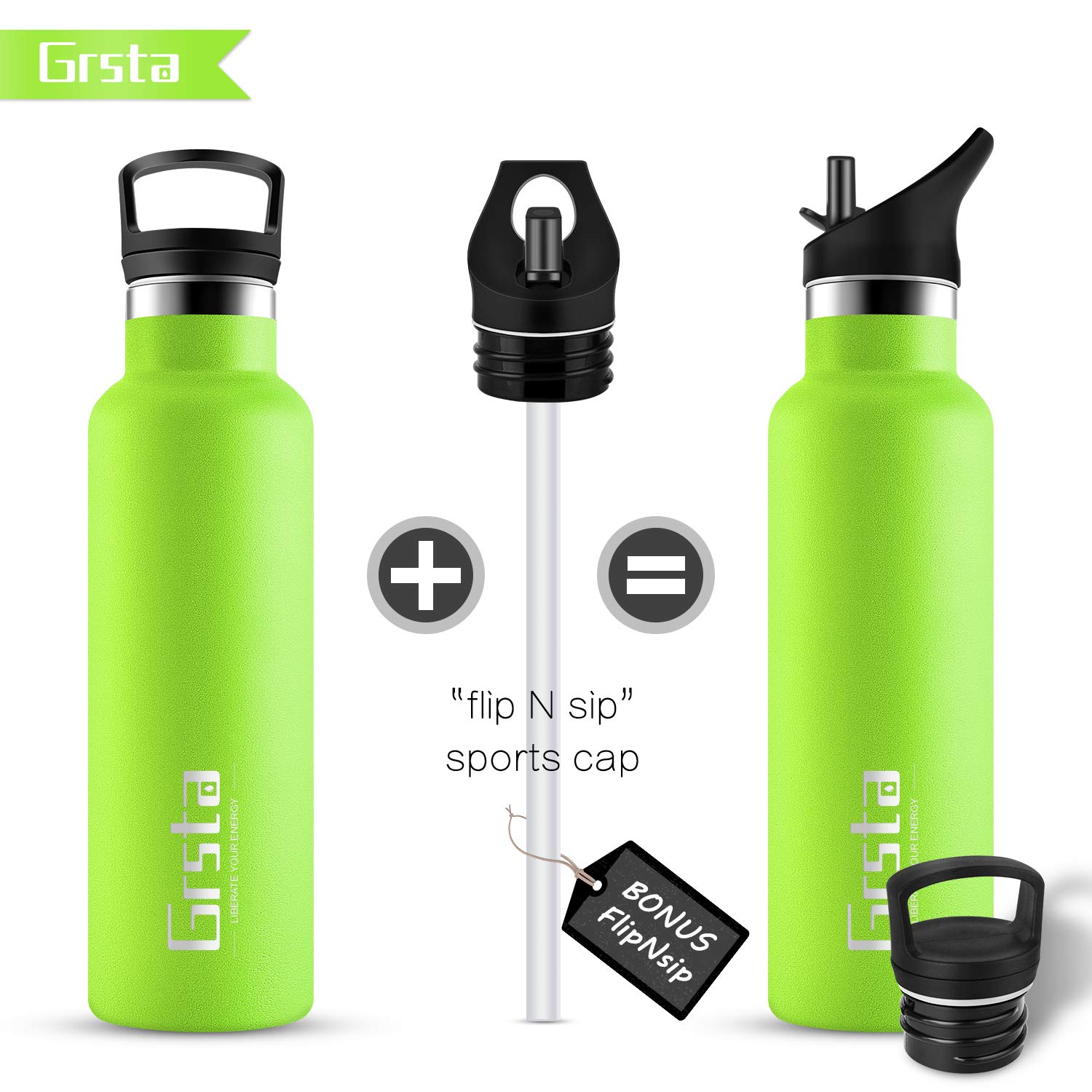 Gourde INOX, Bouteille d'eau Acier Inoxydable avec Paille et Filtre, Gourdes 350/500/750/1000ml, Bouteille Isotherme Anti Fuite Reutilisable sans BPA pour Enfant, Adulte, Sport, École, Camping