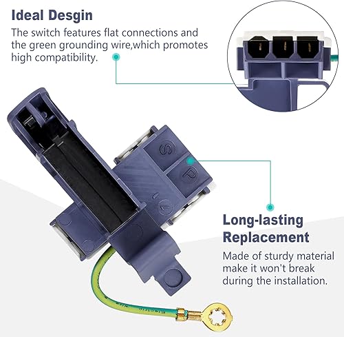 Miniatura 3 de Durable 8318084 - Repuesto para interruptor de tapa de lavadora, compatible con lavadoras Whirlpool y Kenmore, reemplaza AP3180933 PS886960