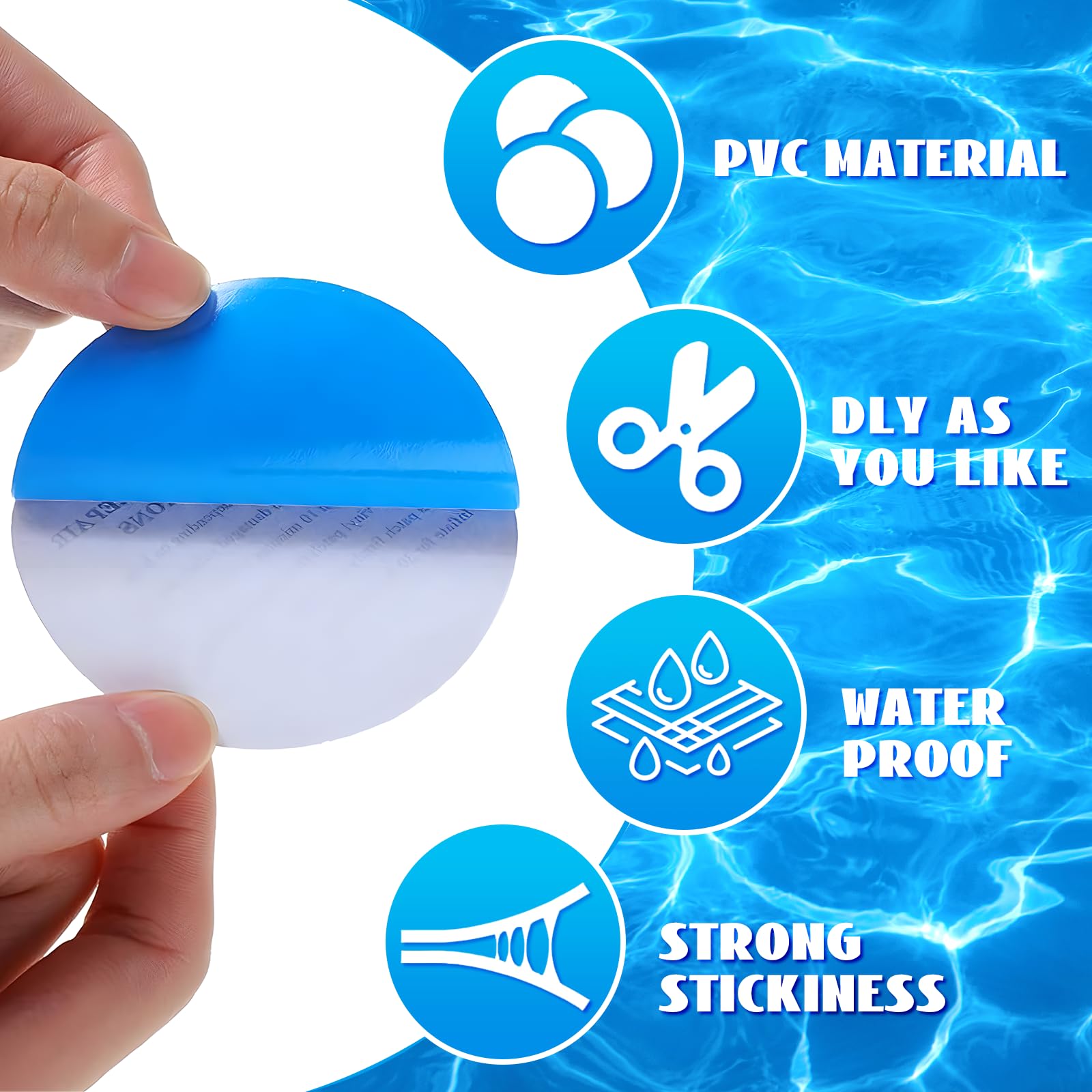 LXYYDS 20 Pièces Rustine Piscine, Piscine Patch De Réparation, Kit