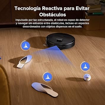 roborock QV 35S Robot Aspirador, Succión HyperForce de 10000 Pa con Base Multifuncional, Cepillos Dobles Antienredos, 2 Mopas Giratorias Elevación Automática de 10 mm, Limpiar y secar Auto, Negro4