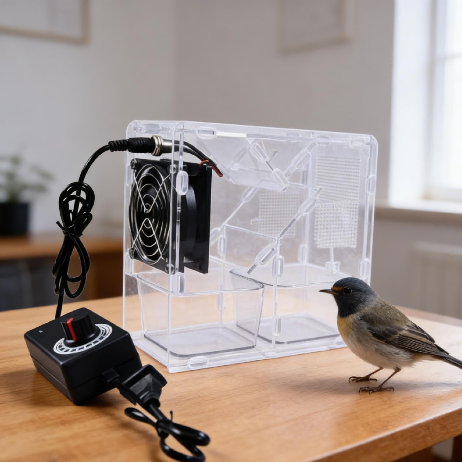 Máquina Limpiadora Y Sopladora de Semillas para Pájaros: Creativa, Eficiente, Fácil de Desmontar Y Robusta. Separador de Granos Soplado, Sin Pala