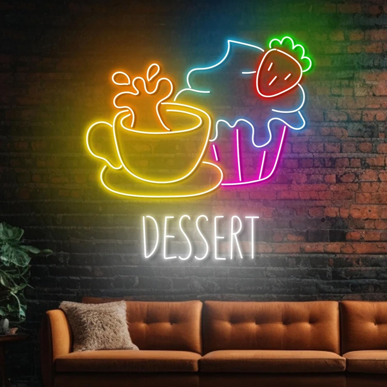 Dessert Led Sign, Open Dessert and Coffee Shop Neon Sign, Custom Neon Sign, Cupcake Dessert Shop Wall Decor, Bakery & Coffee Shop Decoration