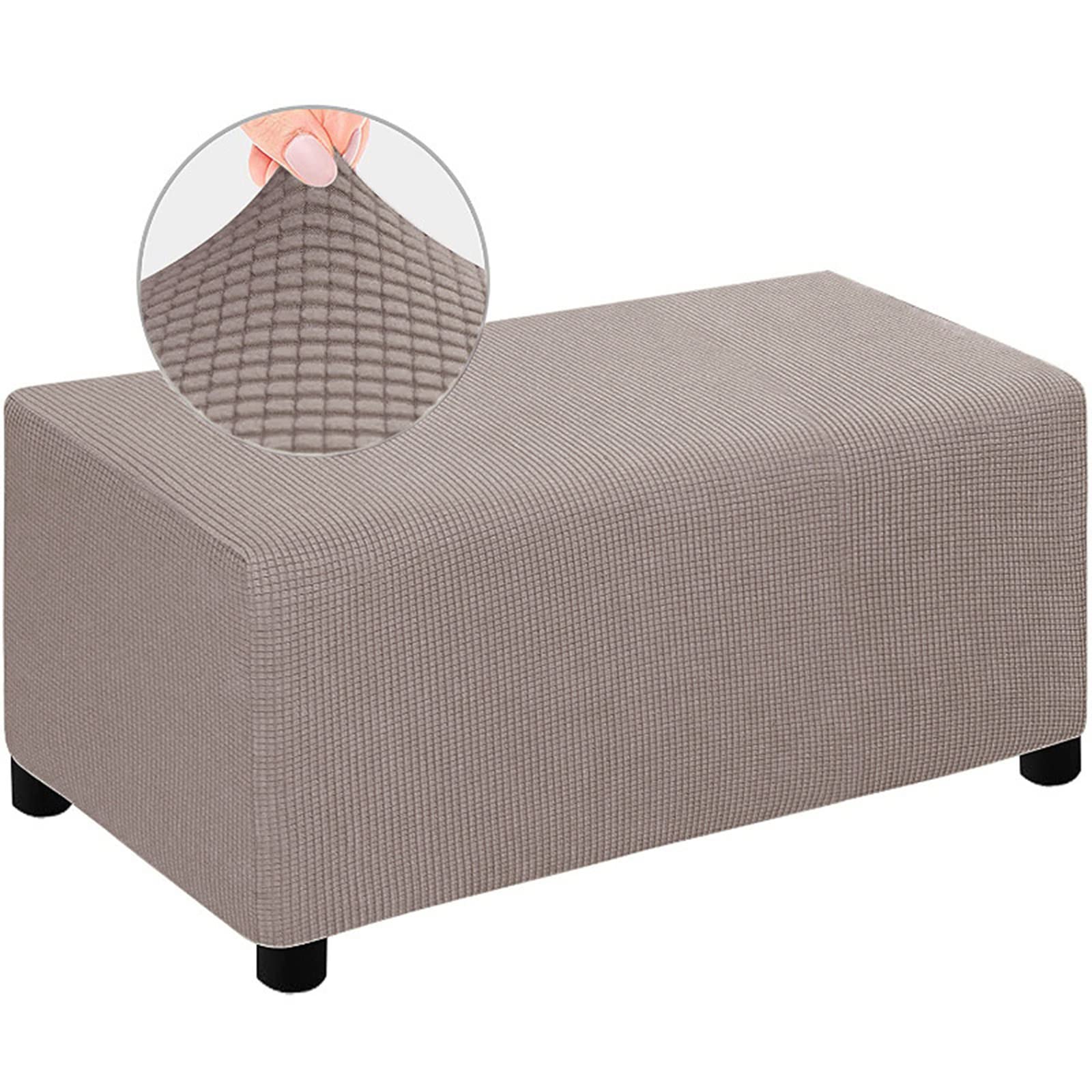 Housse de protection pour ottomane carrée grand tabouret bas XL