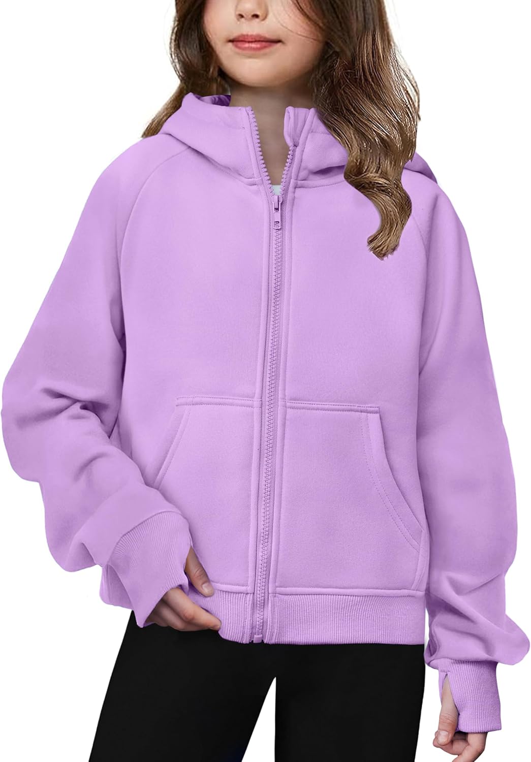 Arshiner Girls Zip Up Hoodies Teen Hooded Sweatshirts Fleece Jackets Kids Fall Fashion Outfits Winter Clothes