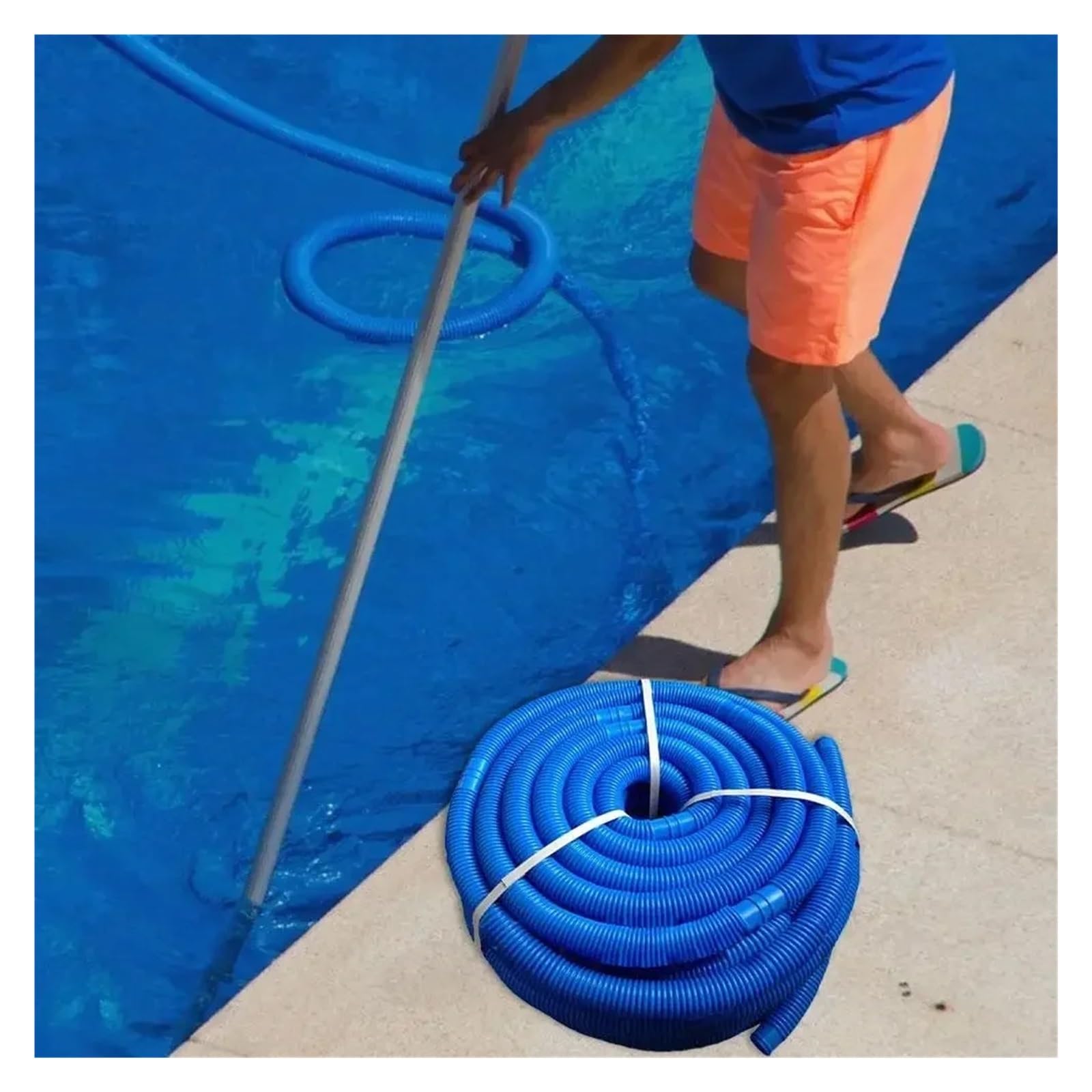 Tuyau de piscine, 38 mm de diamètre, 6,6 m de longueur totale