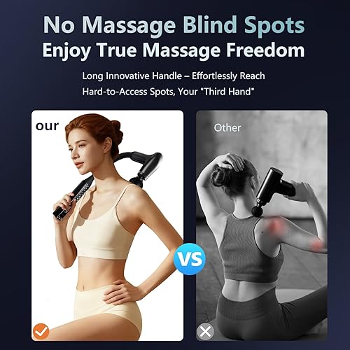 Miniatura 3 de Pistola de masaje con mango de extensión, herramienta masajeadora de espalda de mano, masajeador para dolor de cuello, piernas, hombros, 9