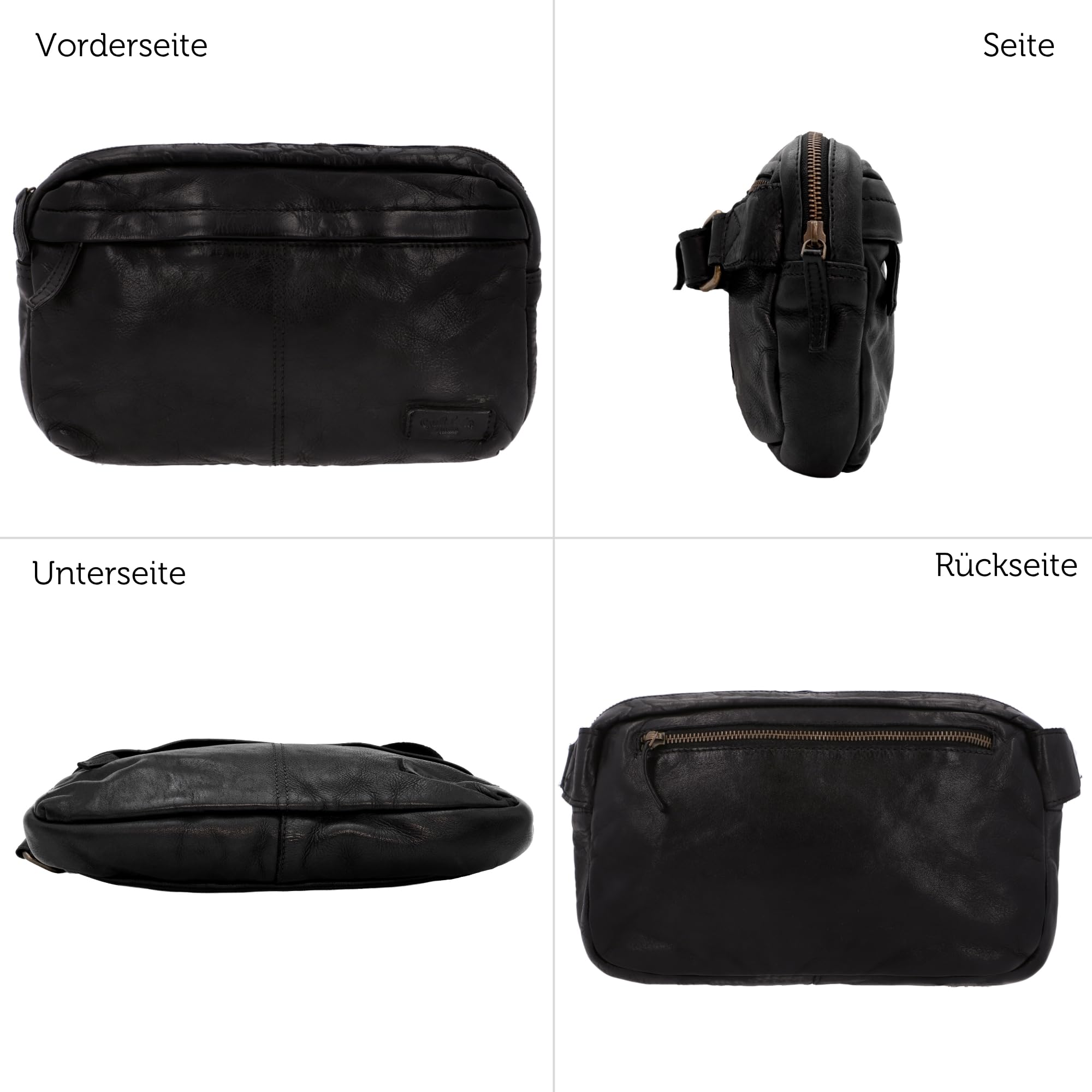 Gusti Umhängetasche Leder - Amara Damen Handtasche Ledertasche Vintage Leder