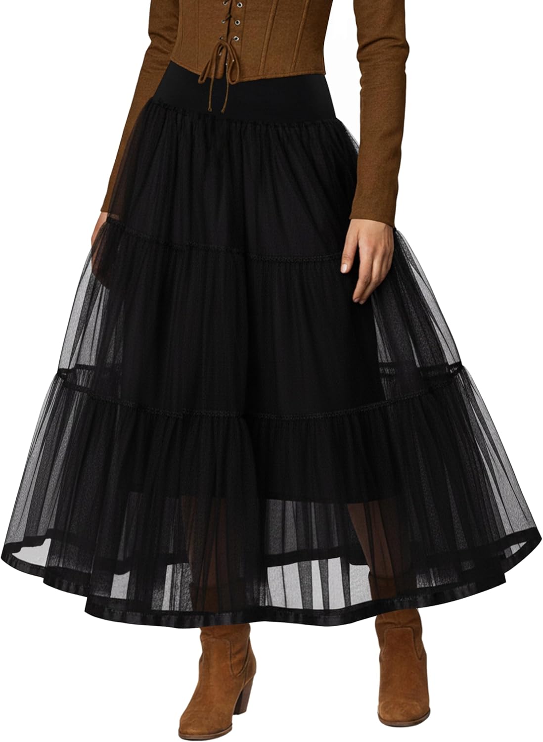 GRACE KARIN Women's Ankle Length Petticoats Wedding Slips Plus Size S-3X