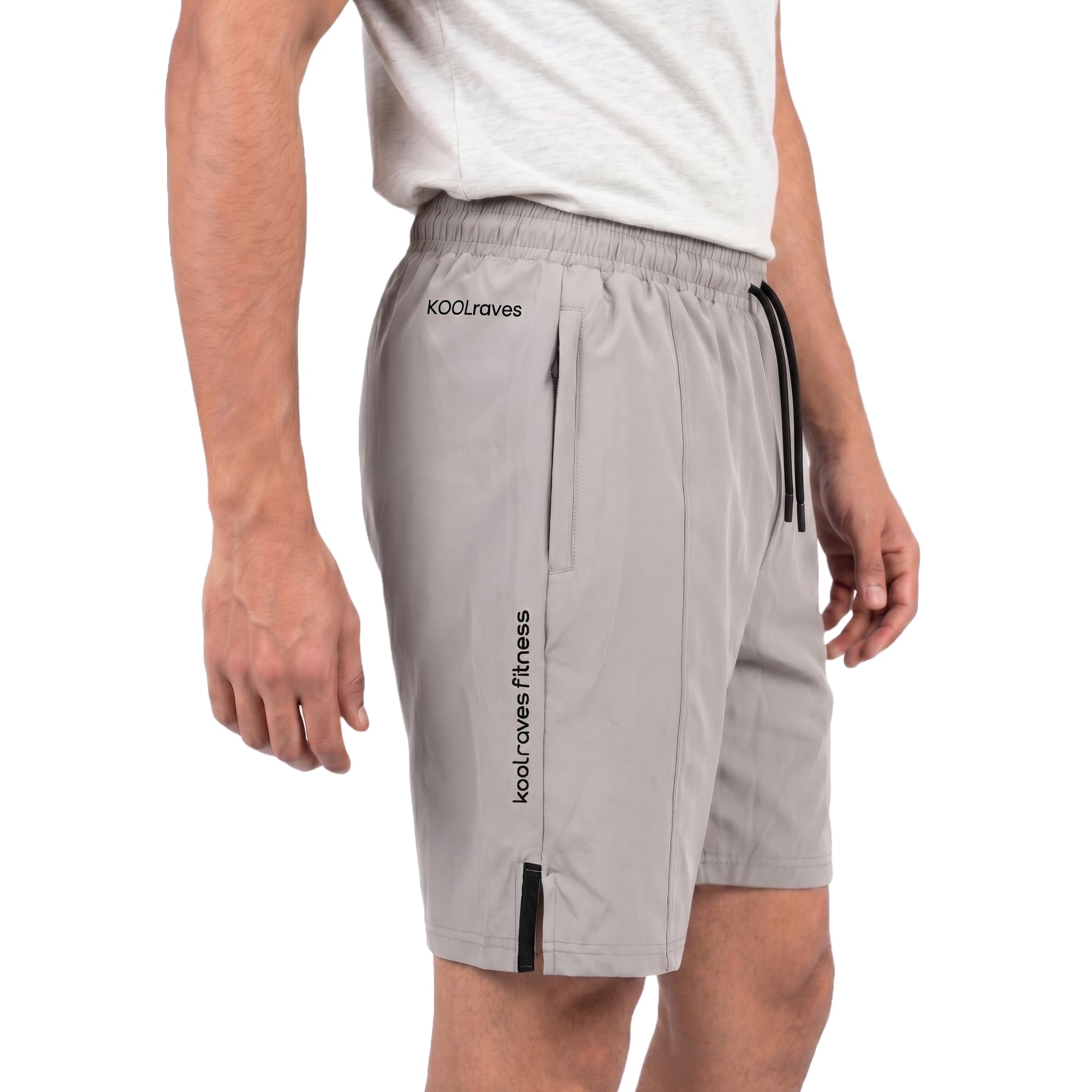Men's Athletic Shorts, Nylon Spandex, Quick-Dry, Zipper Pockets, Running & Gym Workout | Plus Size Men's Regular Fit Solid Shorts-image-33