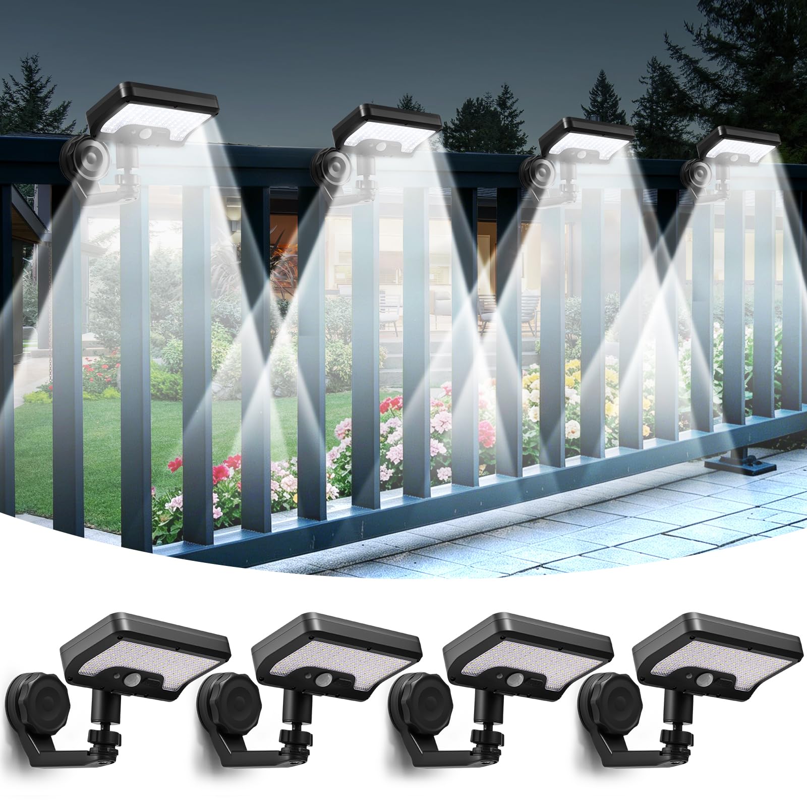 View 1 of * 3 LIGHTS, 1 MOUNT* sunlight encounter Magnetic Solar Lights Outdoor