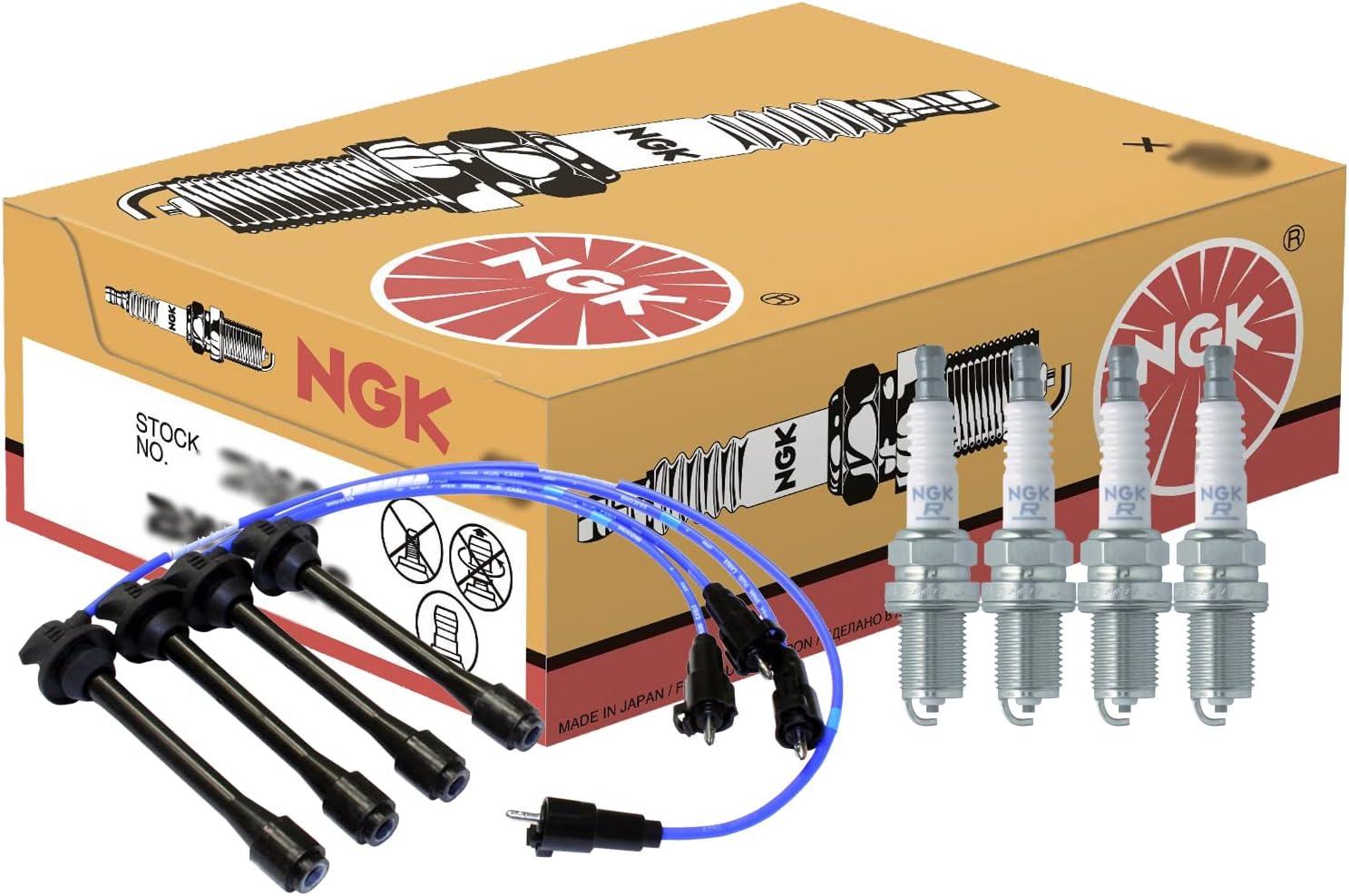 NGK Wire & 4 Standard Spark Plugs Kit For Toyota 4Runner Tacoma 2.7 L4