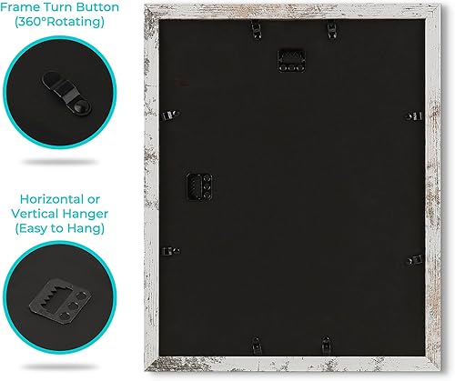 Vista 101 de Frametory, Portarretratos negro de 16 x 20 pulgadas, para fotos de 11 x 14 pulgadas con paspartú, molduras anchas (16 x 20 pulgadas, negro)