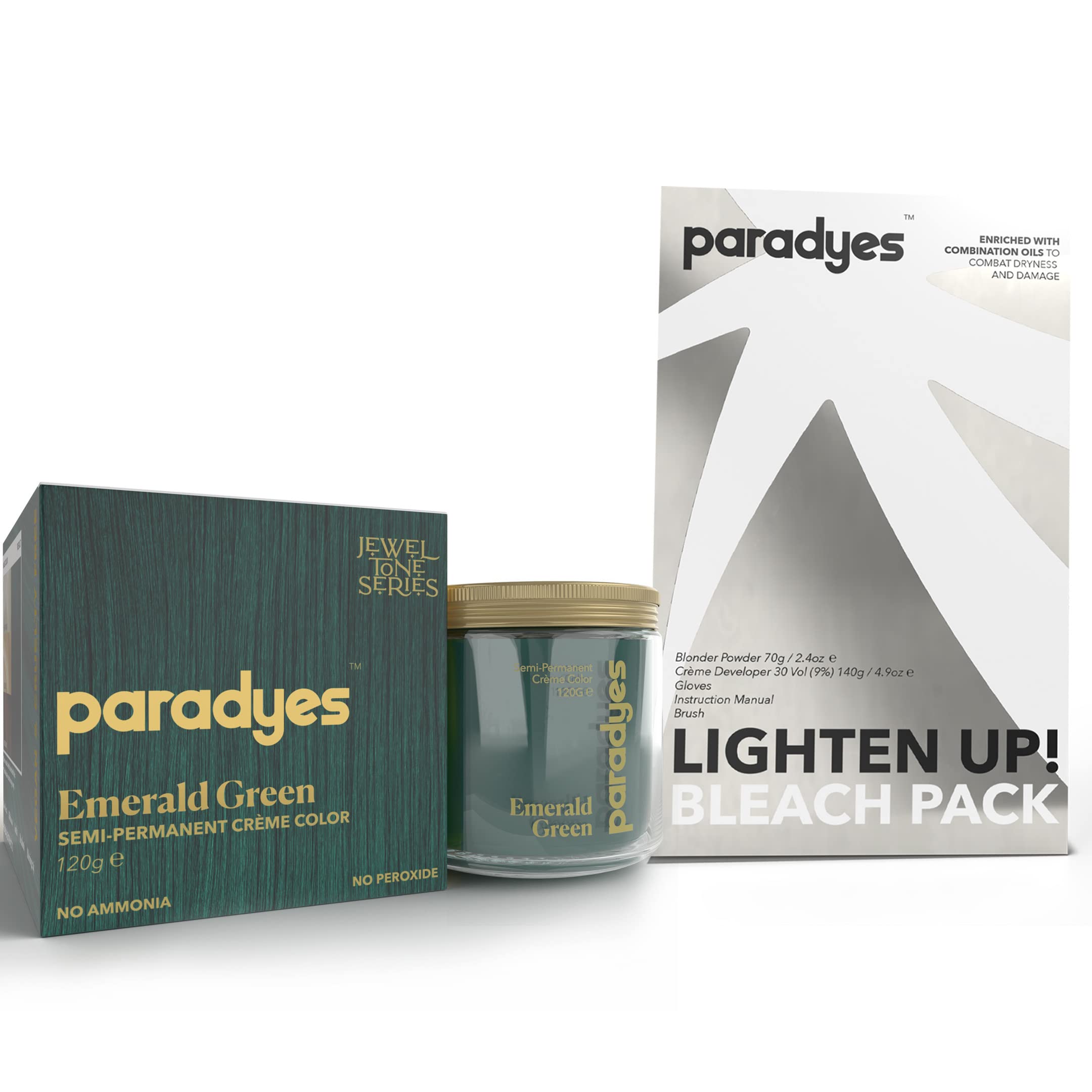 Buy Paradyes Semipermanent Emerald Green DIY Conditioner Based Hair Colour 120 gm and Lighten