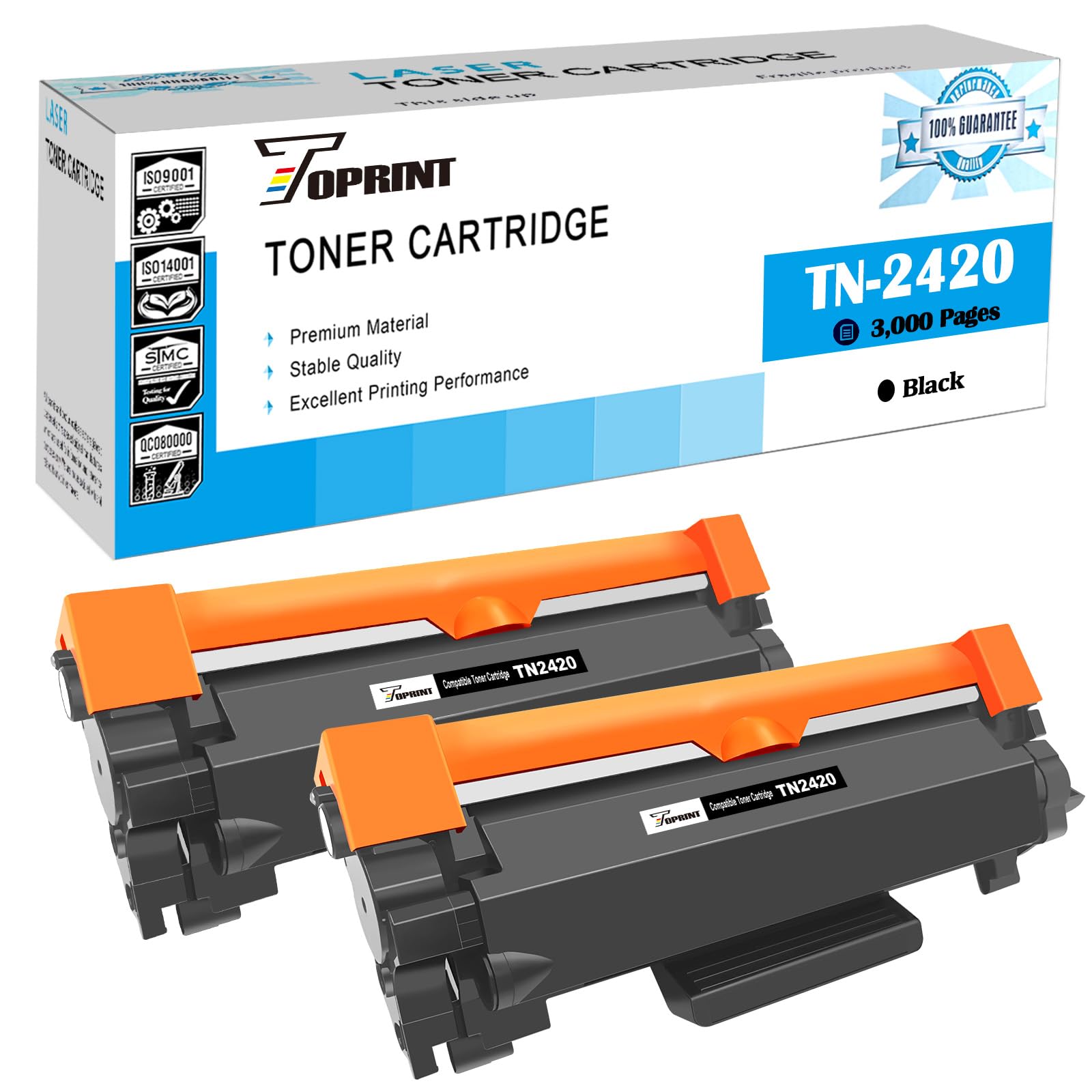 HenceBuy TN2420 TN-2420 Zwarte tonercartridge voor Brother TN2410 TN-2410 Compatibel voor HL-L2370DN HL-L2350DW HL-L2375DW HL-L2310D MFC-L2710DW MFC-L2750DW MFC-L2730DW DCP-L2510D DCP-L25330D