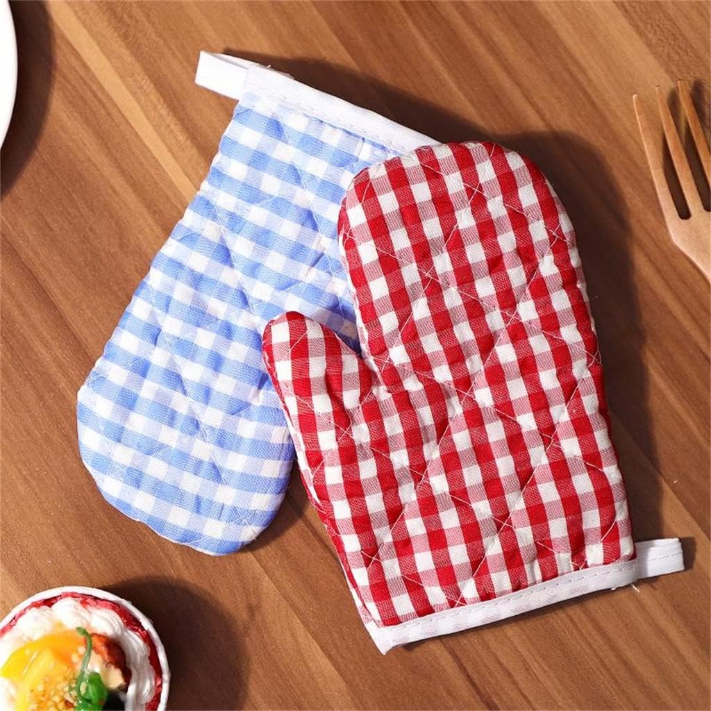 2 Pcs Oven Gloves Kitchen Heat-Resistant Microwave Baking