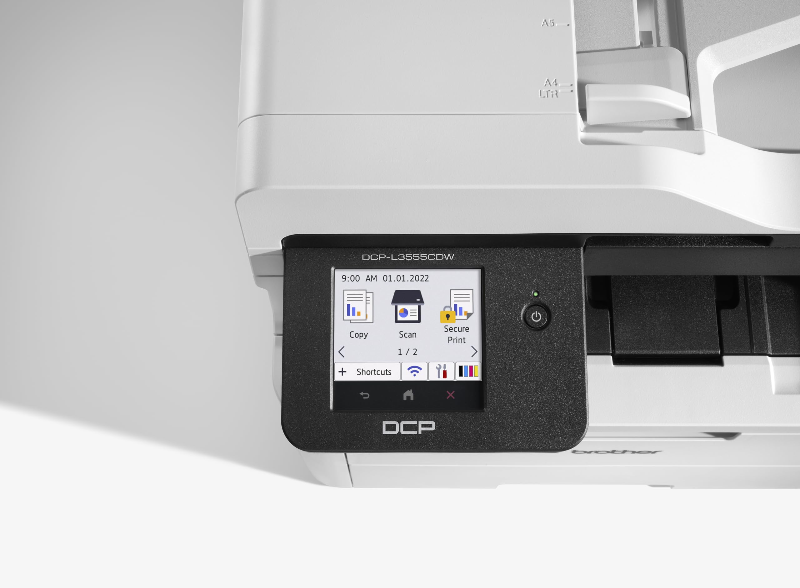 Brother DCP-L3555CDW - Kompaktes 3-in-1 Farb-LED Multifunktionsgerät mit WLAN/LAN, ADF und Duplexdruck