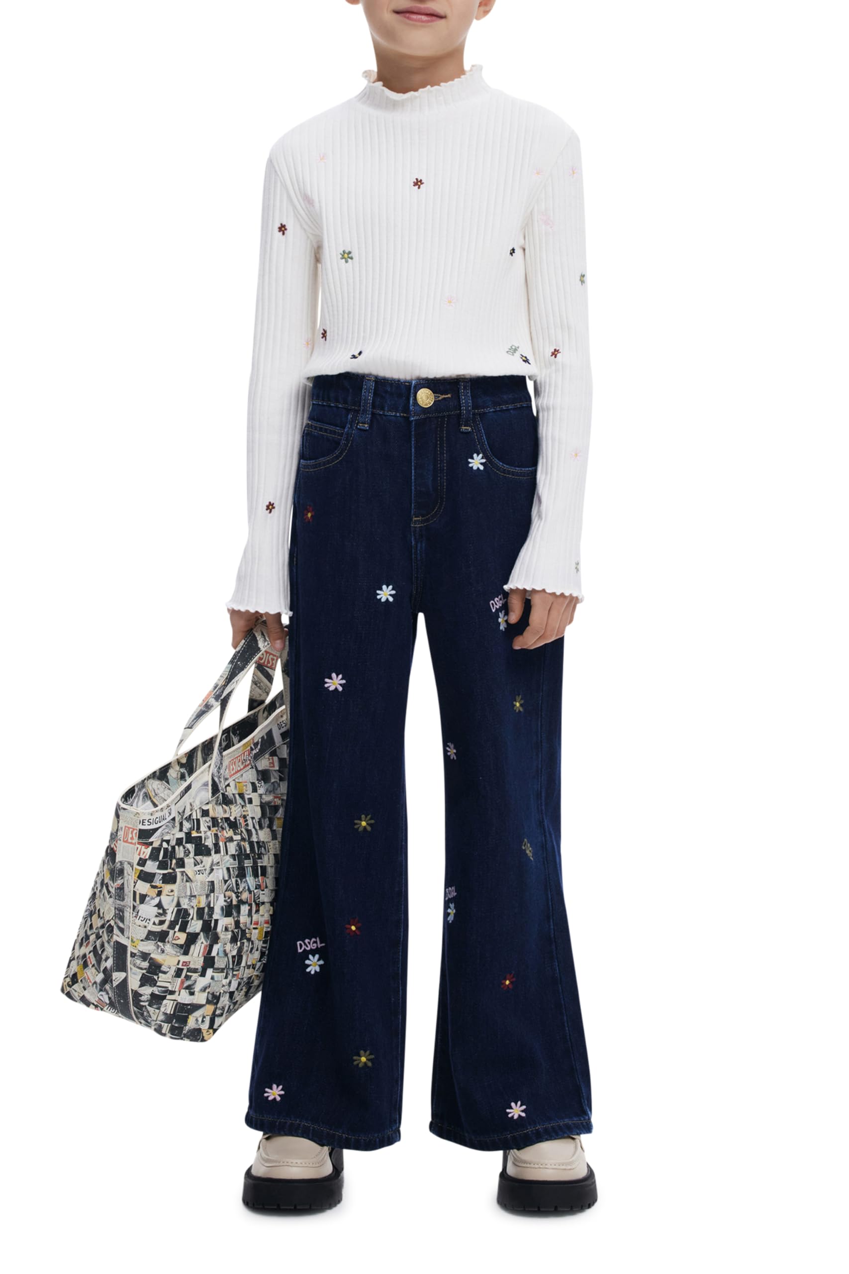 Desigual Denim_cherries - Dżins Dziewczynki