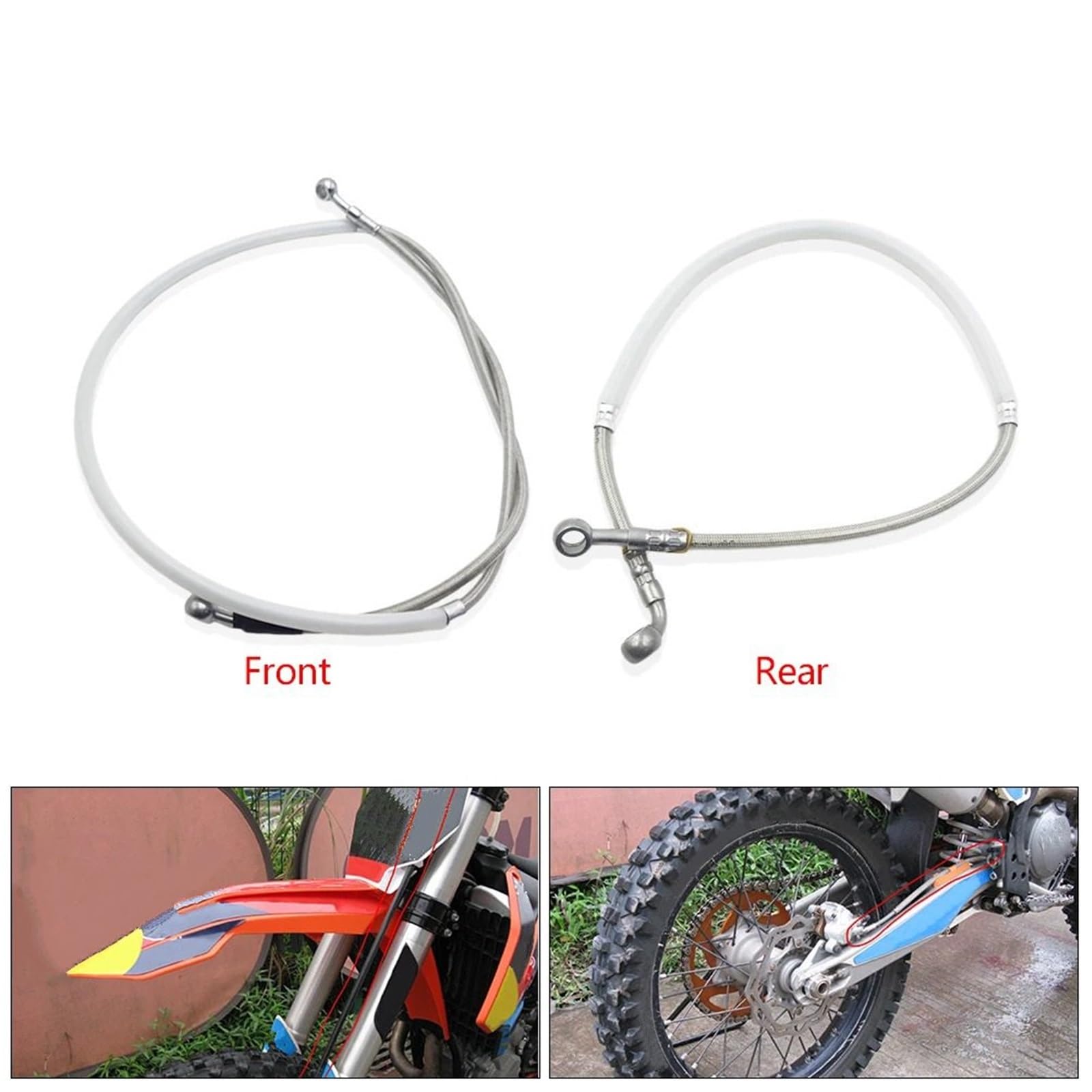 Zestaw naprawczy linek hamulcowych Do hamulców Akcesoria motocyklowe Przedni tylny przewód hamulcowy Stalowy hydrauliczny(Front Brake Hose)