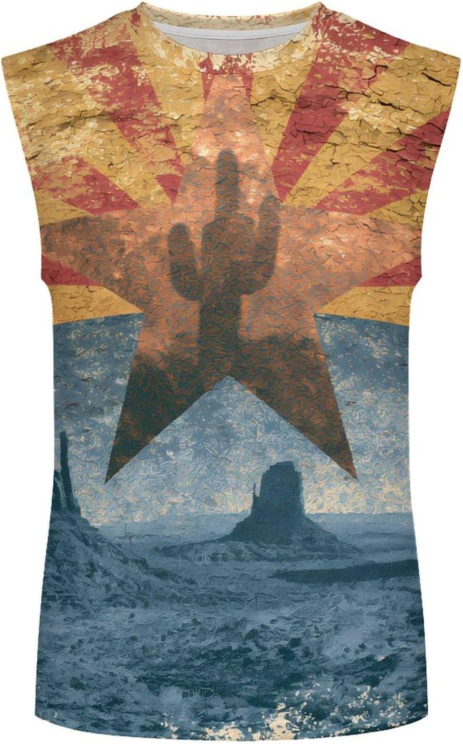 Flag of Arizona Men's Sleeveless Shirt Small