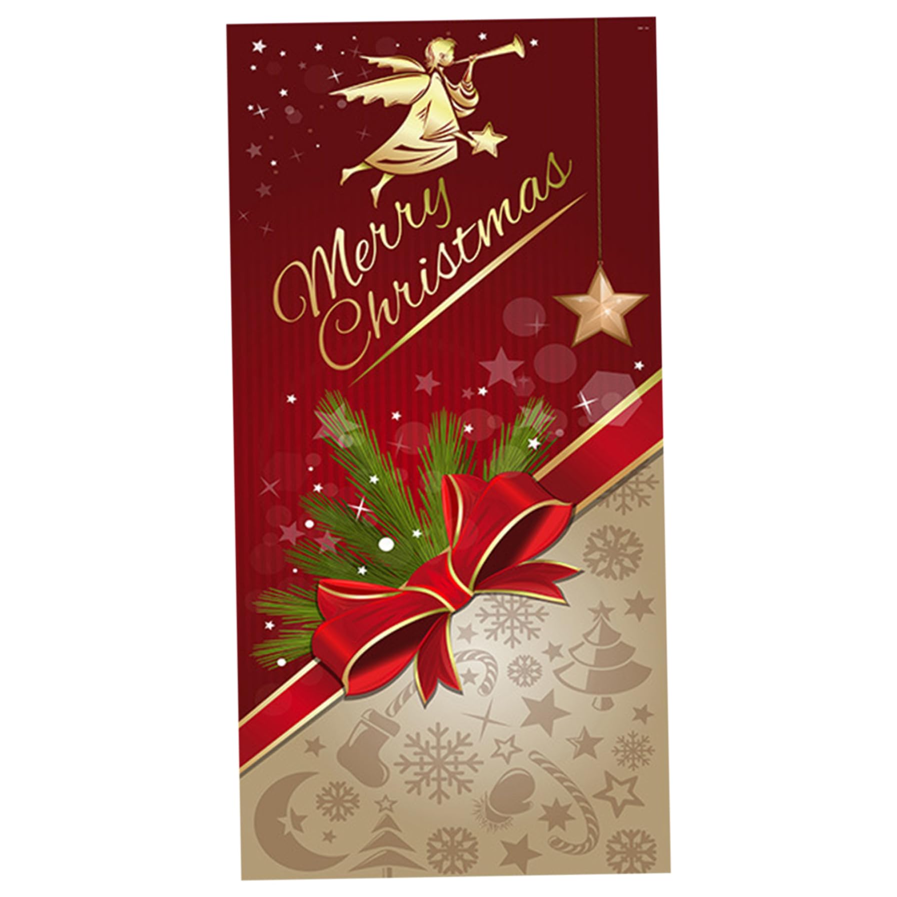 CAKEEYUM Christmas Door Cover 3x6.6 Ft Merry Christmas Door Decorations for Photography Background Banner Winter Porch Sign Cover, Decorations, Covers Decorative, Chris